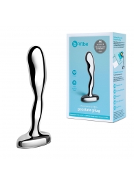 Стальной стимулятор простаты Stainless Steel Prostate Plug - 11,5 см. - b-Vibe - в Батайске купить с доставкой