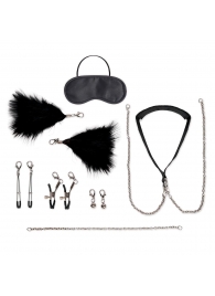 Большой эротический набор из 12 предметов Interchangeable Collar   Nipple Clips Set - Lux Fetish - купить с доставкой в Батайске