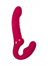 Малиновый безремневой страпон Lapis - 23 см. - Lovense - купить с доставкой в Батайске