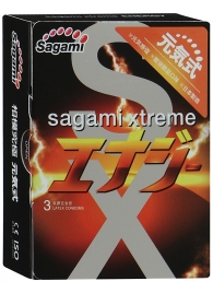Презервативы Sagami Xtreme ENERGY с ароматом энергетика - 3 шт. - Sagami - купить с доставкой в Батайске