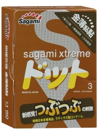 Презервативы Sagami Xtreme FEEL UP с точечной текстурой и линиями прилегания - 3 шт. - Sagami - купить с доставкой в Батайске