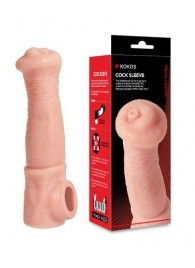 Телесная фантазийная насадка на член Cock Sleeve Size L - KOKOS - в Батайске купить с доставкой
