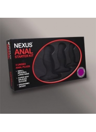 Набор из 3 массажеров простаты чёрного цвета NEXUS ANAL STARTER KIT - Nexus Range - в Батайске купить с доставкой