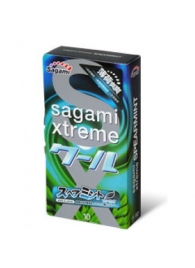 Презервативы Sagami Xtreme Mint с ароматом мяты - 10 шт. - Sagami - купить с доставкой в Батайске