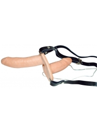 Телесный женский страпон с вагинальной пробкой Strap-On Duo - 15 см. - Orion - купить с доставкой в Батайске