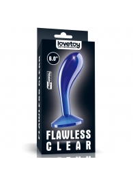 Синяя анальная втулка Flawless Clear Prostate Plug 6.0 - 15 см. - Lovetoy - в Батайске купить с доставкой