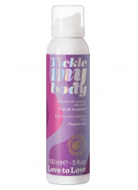 Массажная хрустящая пенка Tickle my body с ароматом маракуйи - 150 мл. - Love to Love - купить с доставкой в Батайске