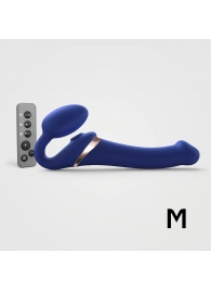 Синий безремневой страпон Multi Orgasm Size M с клиторальной стимуляцией - Strap-on-me - купить с доставкой в Батайске