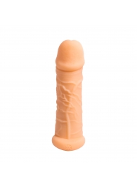 Телесный фаллоудлинитель Extra Size Bubbles - 15,5 см. - Lola Games - в Батайске купить с доставкой