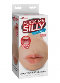 Телесный мастурбатор-ротик Deep Throat Cocksucker - Pipedream - в Батайске купить с доставкой