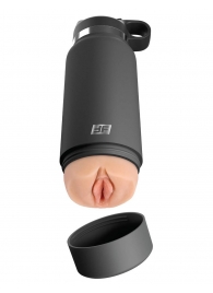Серый мастурбатор в виде бутылки F*ck Flask - Pipedream - в Батайске купить с доставкой
