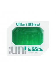 Зеленый мастурбатор-стимулятор Tenga Uni Emerald - Tenga - в Батайске купить с доставкой