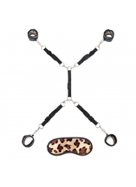 Леопардовая фиксация на матрас для рук и ног Classic Bedspreader - Lux Fetish - купить с доставкой в Батайске