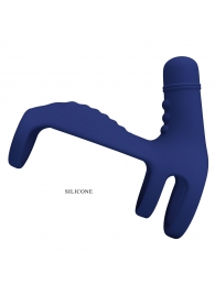 Синяя вибронасадка на пенис Vibrating Penis Sling - Baile - в Батайске купить с доставкой