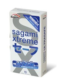 Презервативы Sagami Xtreme Ultrasafe с двойным количеством смазки - 10 шт. - Sagami - купить с доставкой в Батайске