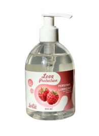 Лубрикант на водной основе Love Protection Raspberry с ароматом малины - 300 мл. - Lola Games - купить с доставкой в Батайске