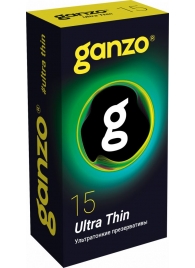 Прозрачные ультратонкие презервативы Ganzo Ultra thin - 15 шт. - Ganzo - купить с доставкой в Батайске