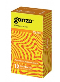 Ароматизированные презервативы Ganzo Juice - 12 шт. - Ganzo - купить с доставкой в Батайске