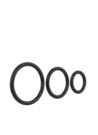 Набор из 3 чёрных колец различного диаметра - Baile - в Батайске купить с доставкой