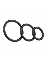 Набор из 3 чёрных колец различного диаметра - Baile - в Батайске купить с доставкой