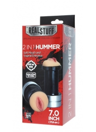 Двусторонний мастурбатор REALSTUFF 2 IN 1 HUMMER MOUTH   VAGINA - ротик и вагина - Dream Toys - в Батайске купить с доставкой
