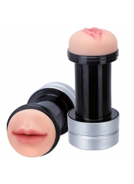 Двусторонний мастурбатор REALSTUFF 2 IN 1 HUMMER MOUTH   VAGINA - ротик и вагина - Dream Toys - в Батайске купить с доставкой