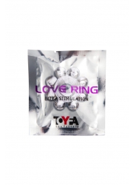 Прозрачное гелевое эрекционное кольцо-цветок - Toyfa Basic - в Батайске купить с доставкой