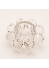 Прозрачное гелевое эрекционное кольцо-цветок - Toyfa Basic - в Батайске купить с доставкой