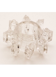 Прозрачное гелевое эрекционное кольцо-звезда - Toyfa Basic - в Батайске купить с доставкой