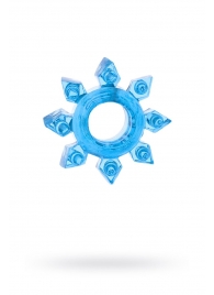 Голубая гелевая насадка-звезда - Toyfa Basic - в Батайске купить с доставкой