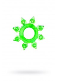 Зеленое эрекционное кольцо-звезда - Toyfa Basic - в Батайске купить с доставкой