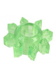 Зеленое эрекционное кольцо-звезда - Toyfa Basic - в Батайске купить с доставкой