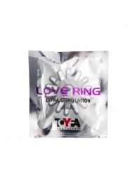 Прозрачное гелевое эрекционное кольцо с шипиками - Toyfa Basic - в Батайске купить с доставкой