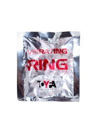 Прозрачное эрекционное кольцо с вибратором  и подхватом - Toyfa Basic - в Батайске купить с доставкой