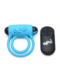Голубое эрекционное виброкольцо 28X Remote Control Vibrating Cock Ring   Bullet - XR Brands - в Батайске купить с доставкой