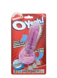 Фиолетовое эрекционное кольцо с вибрацией и пальчиком OYEAH PURPLE - Screaming O - в Батайске купить с доставкой