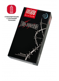 Презервативы с точками Elasun Big Dotted - 10 шт. - Elasun - купить с доставкой в Батайске