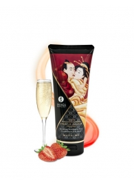 Массажный крем для тела с ароматом клубники и шампанского Sparkling Strawberry Wine - 200 мл. - Shunga - купить с доставкой в Батайске