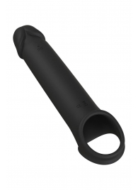 Черная насадка-удлинитель с вибрацией Vibrating Extender With Remote - Dream Toys - в Батайске купить с доставкой