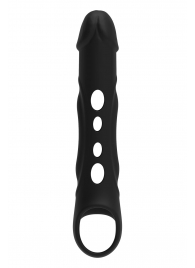 Черная насадка-удлинитель Vibrating Extender With Remote с вибрацией - Dream Toys - в Батайске купить с доставкой