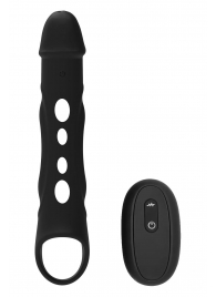 Черная насадка-удлинитель Vibrating Extender With Remote с вибрацией - Dream Toys - в Батайске купить с доставкой