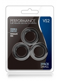 Набор из 3 черных эрекционных колец Black Small Penis Rings - Blush Novelties - в Батайске купить с доставкой