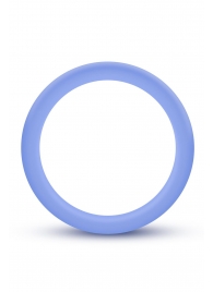 Голубое люминесцентное кольцо Silicone Glo Cock Ring - Blush Novelties - в Батайске купить с доставкой