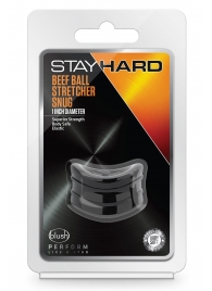 Черное эрекционное кольцо на мошонку Beef Ball Stretcher Snug - Blush Novelties - в Батайске купить с доставкой