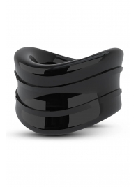 Черное эрекционное кольцо на мошонку Beef Ball Stretcher Snug - Blush Novelties - в Батайске купить с доставкой