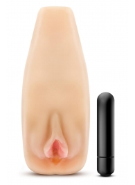 Мастурбатор-вагина с вибрацией Soft   Wet Natasha Realistic Beige Masturbator - Blush Novelties - в Батайске купить с доставкой