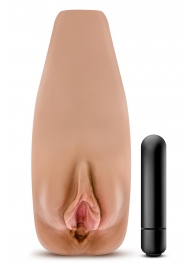 Маструбатор-вагина с вибрацией Soft   Wet Renata Realistic Tan Masturbator - Blush Novelties - в Батайске купить с доставкой