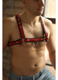Черно-красная мужская портупея Black-Red - БДСМ Арсенал - купить с доставкой в Батайске