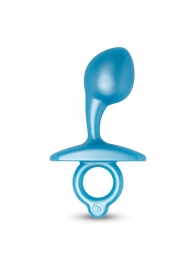 Голубая анальная пробка для массажа простаты Bulb Silicone Prostate Plug - 10,7 см. - b-Vibe - в Батайске купить с доставкой