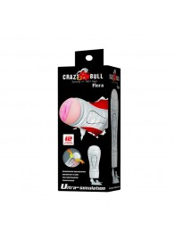 Мастурбатор-вагина Flora White с присоской и 12 режимами вибрации - Baile - в Батайске купить с доставкой